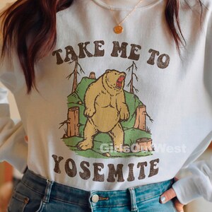 T-Shirt Parc National De Yosemite - Design Montagne Pour Amoureux De Randonnée Et Nature