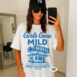 Girls Gone Mild Bachelorette Shirt for Luxury Bridal Shower Matching Outfit Bridesmaid Spa Trip Group Shirt Custom Lux Bach Party Gift Idea