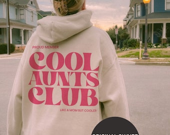 Cool Aunts Club Aunt Hoodie Cool Aunt Hoodie Cool Aunts Club Promoted To Aunt Cool Aunt Shirt Aunt Sweater Future Aunt Gifts Cool Aunt Club