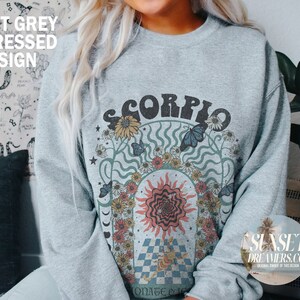 Zodiac Sweatshirt Scorpio Sweatshirt Scorpio  Crewneck Scorpio Shirt Astrology Sweatshirt Scorpio Gift Scorpio Sweater Men Scorpio Sweater
