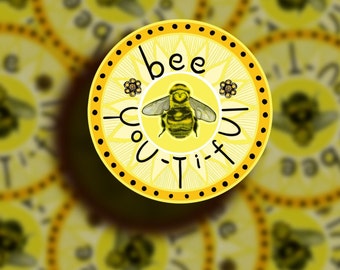 Bumble Bee Beautiful Decal Sticker, planner sticker, journal sticker, notebook