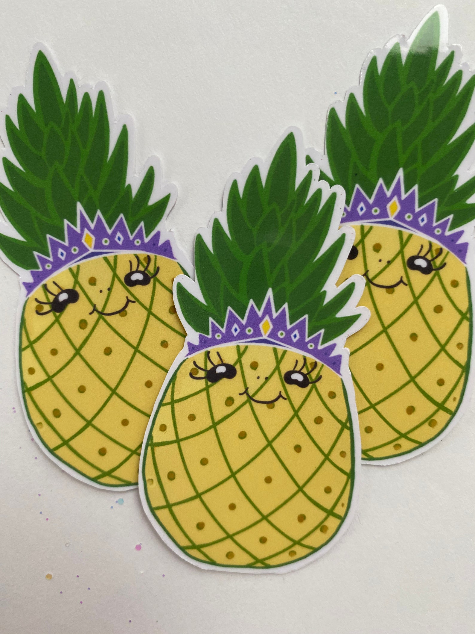 Pineapple Princess Decal Waterproof Sticker Illustration Etsy
