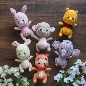 Pooh and pals inspired amigurumi