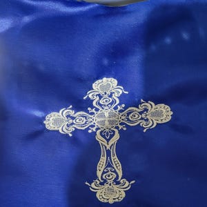 Bridal Satin Hat Liner With Cross