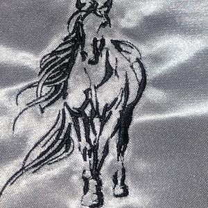 Bridal Satin Hat Liner For Western  in Gold or Black Beautiful standing Full Body Horse Design