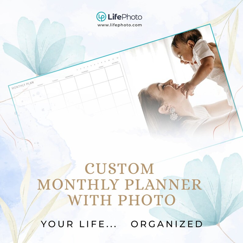 Custom Monthly Planner With Photo - Etsy