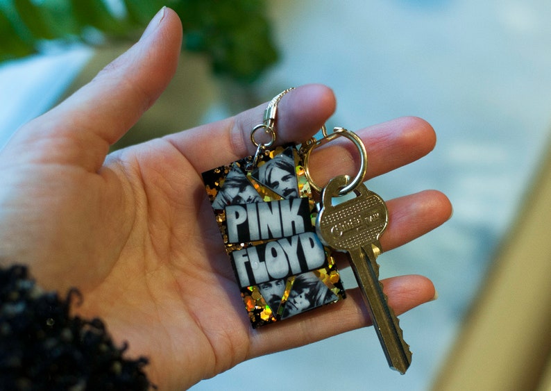 Pink Floyd keychain /Music accessories/ Pink floyd art item Etsy
