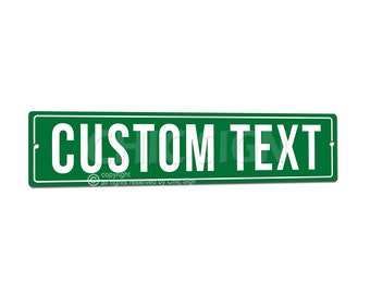 Custom Text Green Street Sign, Personalized Wall Decor Ideas, Gift for Him/Her, Outdoor Porch Deliveries Direction Sign, Home Art, SP0936