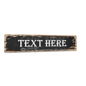 Custom Any Text Black Street Metal Sign, Personalized Surname Name Sign, Housewarming Mom Dad Gift Ideas, Wall, Room Decor, SP0934-Black