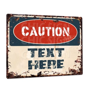 Custom Caution Watch Your Step Metal Sign, Personalized Aluminum Wall Decor, Careful Wall Art, Garage Man Cave Ideas, PP0650