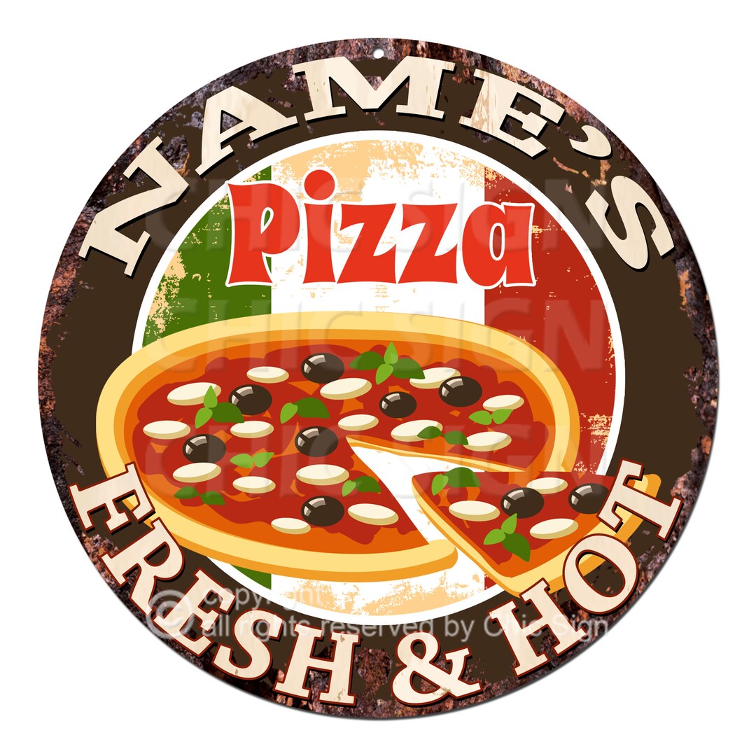 Custom Pizza Metal Sign, Personalized Gift, Cooking Sign, Dad Mom Gift ...