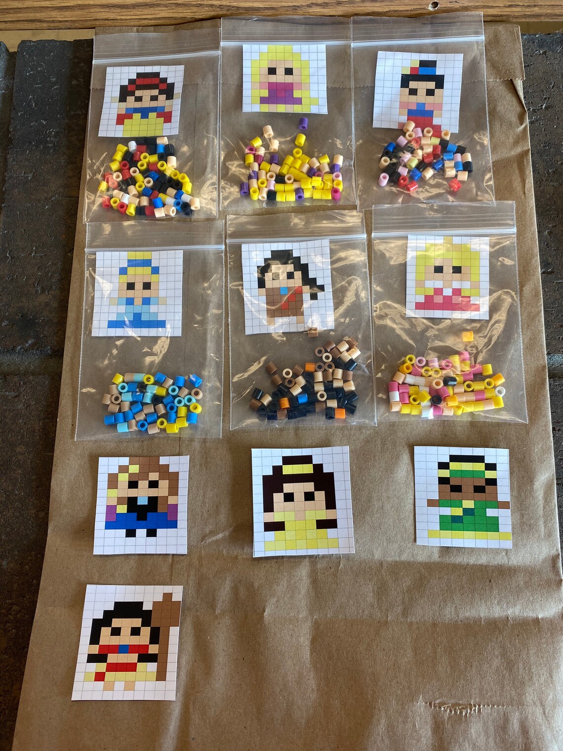 DIY Disney inspired Perler bead kits Mickey Minnie Etsy