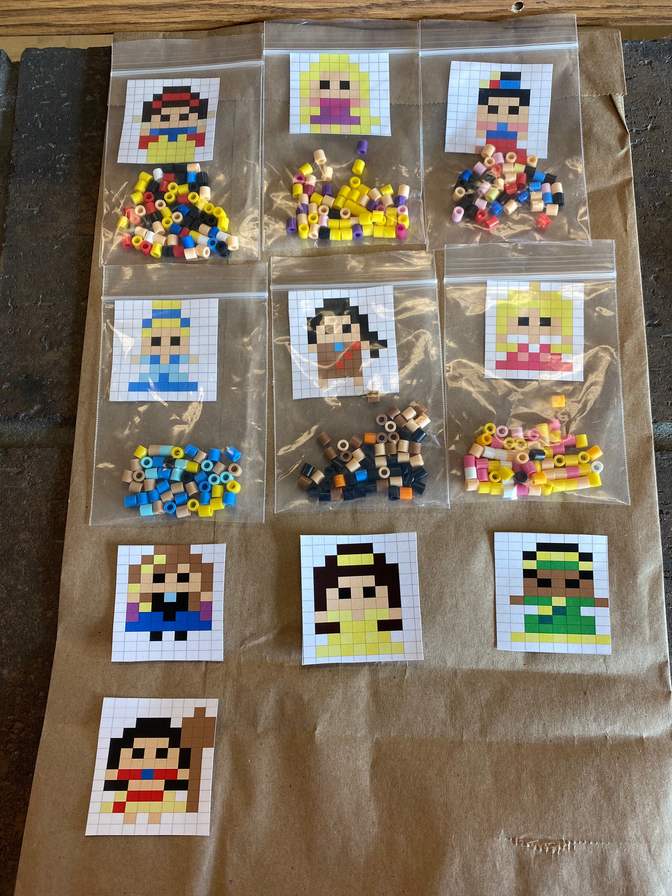 DIY Disney inspired Perler bead kits Mickey Minnie Etsy