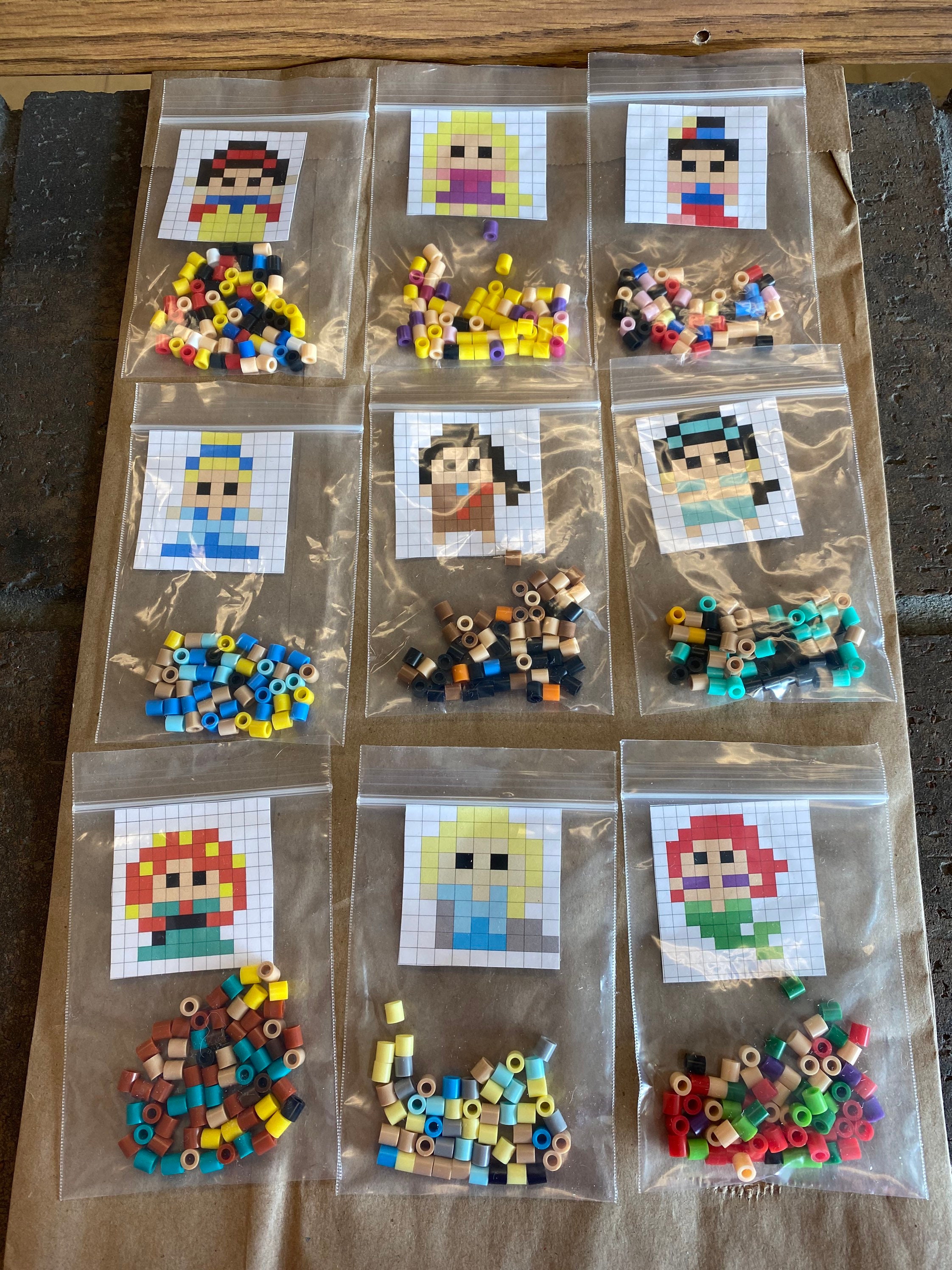 DIY Disney inspired Perler bead kits Mickey Minnie Etsy