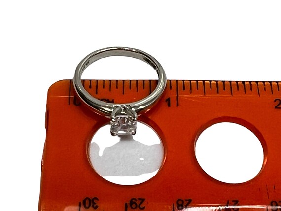 Asscher Cut CZ Engagement Ring: Sterling Silver S… - image 10