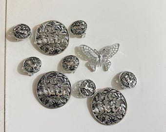Sarah Coventry Jewelry Lot Woodland Flight Pins Earrings, Madame Butterfly Brooch