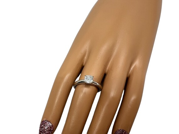 Asscher Cut CZ Engagement Ring: Sterling Silver S… - image 7