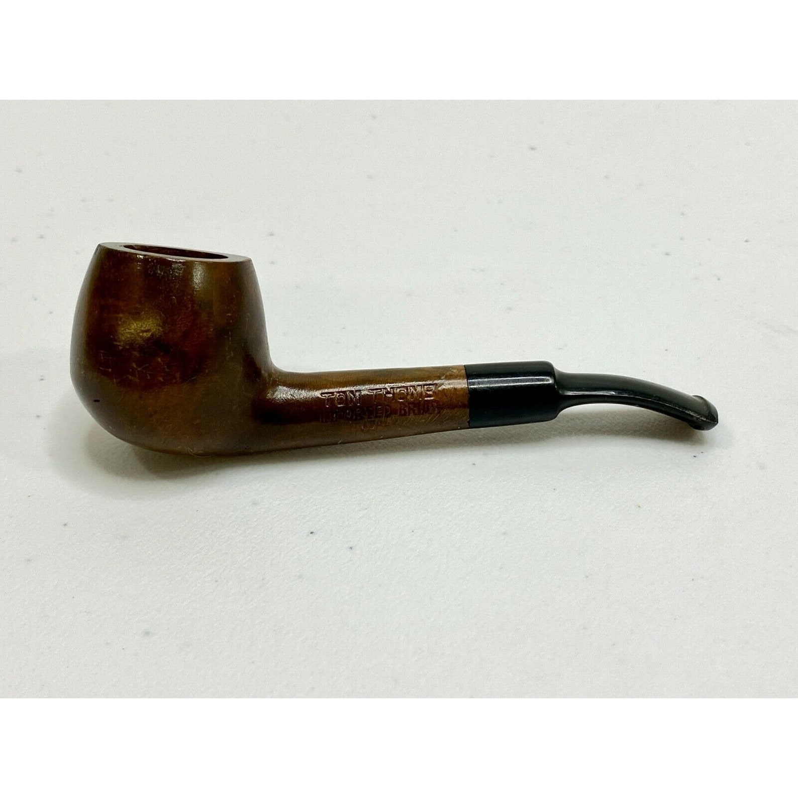 Vintage Tom Thumb Pipe Imported Briar Italy Brown Black Etsy