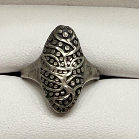 Vintage Southwestern Sterling Silver Ring - Ornate Tree Design, US Size 5.5
