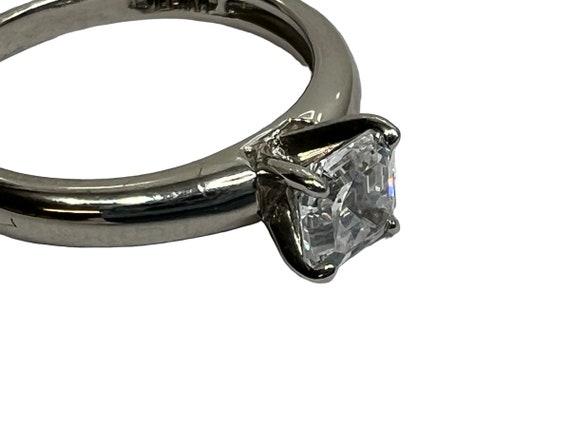 Asscher Cut CZ Engagement Ring: Sterling Silver S… - image 8