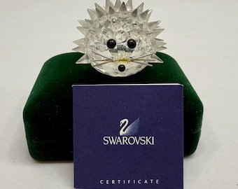 Vintage Swarovski Crystal Hedgehog Figurine: Retired Collectible #7630NR30