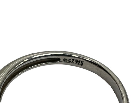 Asscher Cut CZ Engagement Ring: Sterling Silver S… - image 6