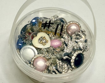 Vintage Jewelry Jars  All Wearable 16oz size Jars mixed Lots Estate Assorted Silver Tone