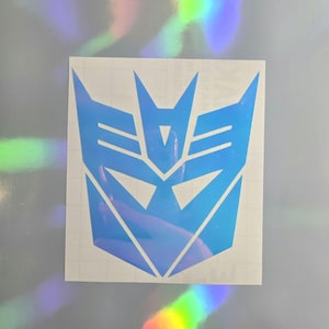 Transformers Autobot Decepticon Vinyl Decal - 4 inch Weatherproof Sticker