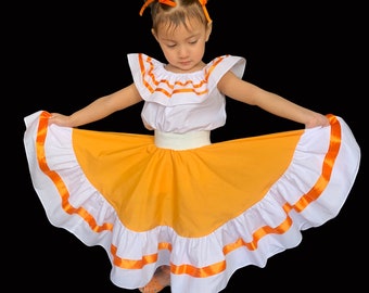 Cinco de Mayo Dress Girl Dance Dress Vestido Folklorico Mexicano Vestido Fiesta Cumpleaños Party Dress Vaquera Norteño Baile Spring