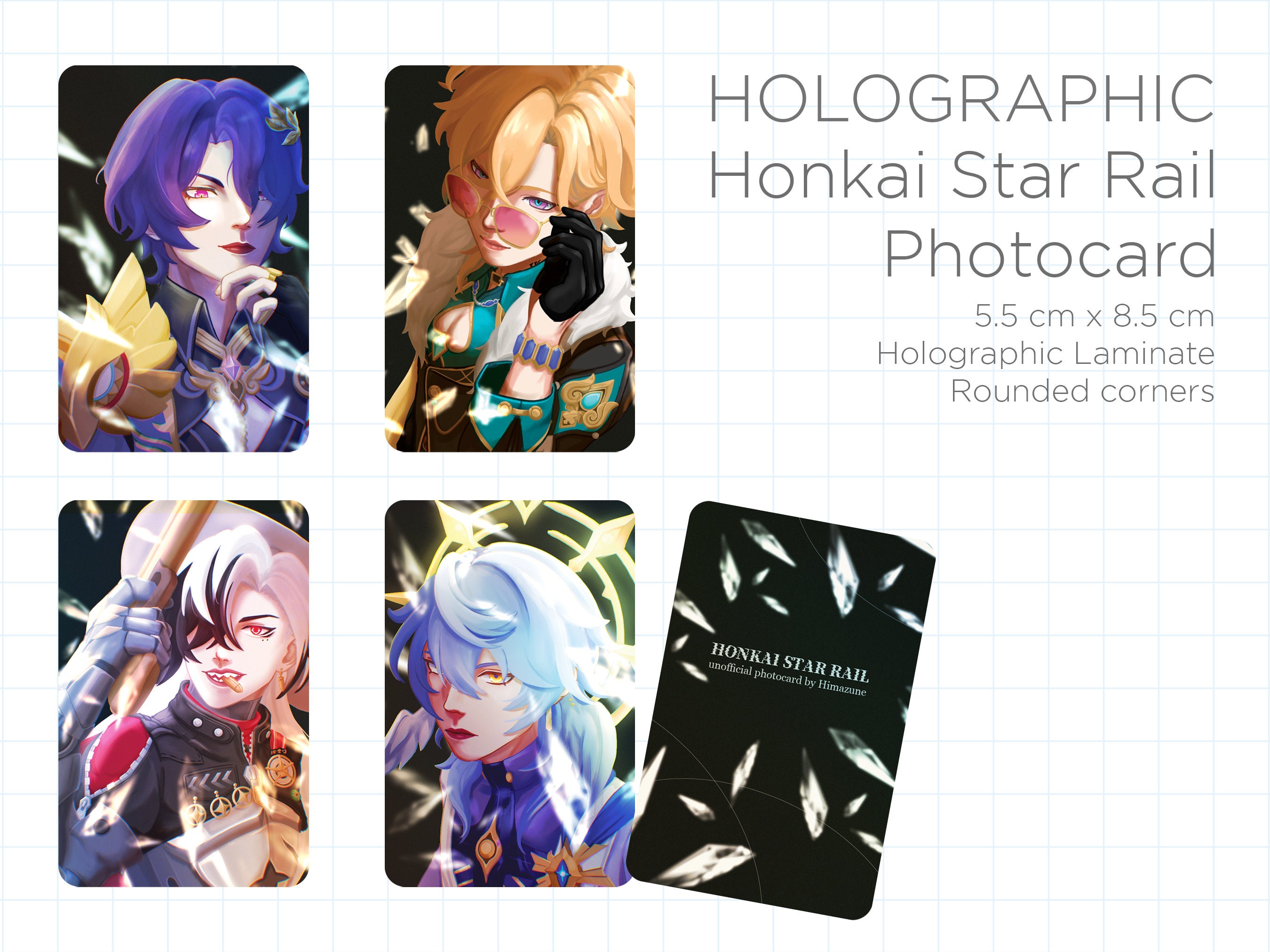 Honkai Star Rail Holographic Photocards - Etsy Honkai Star Rail Holographic Photocards - Etsy
