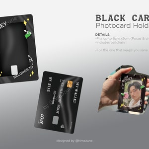 Porte-cartes photo noir