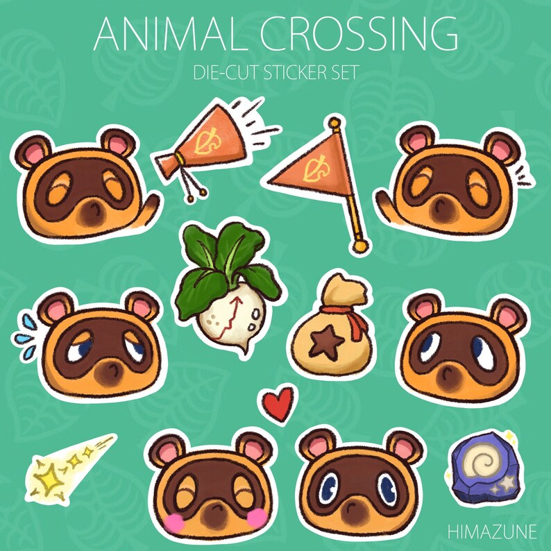 Animal Crossing Timmy /& Tommy Die Cut Sticker Set
