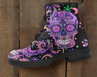 sugar skull doc martens