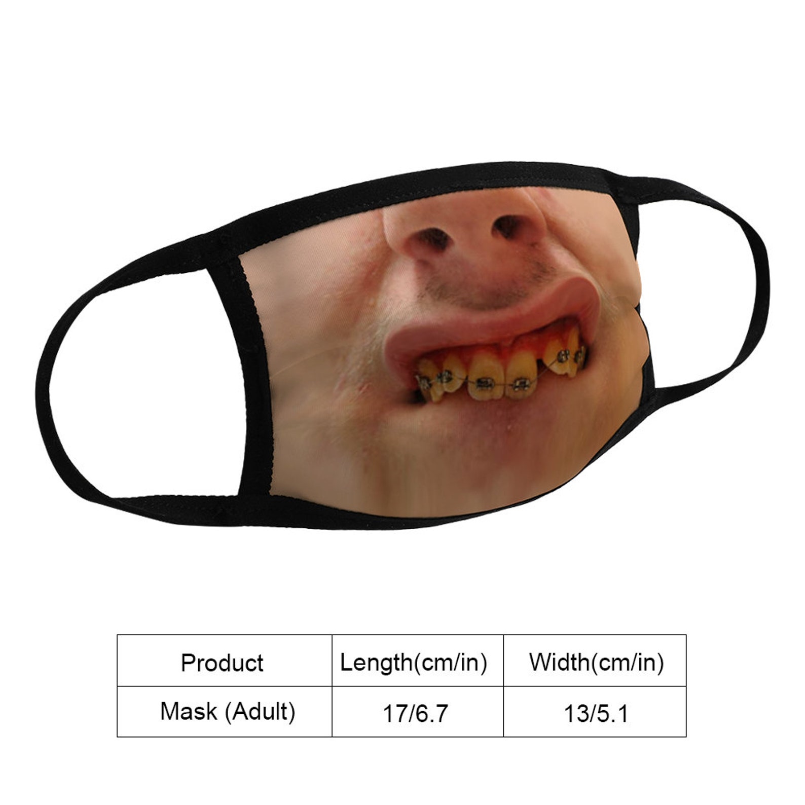 Ugly face mask design Novelty/Funny face maskThe mask is Etsy