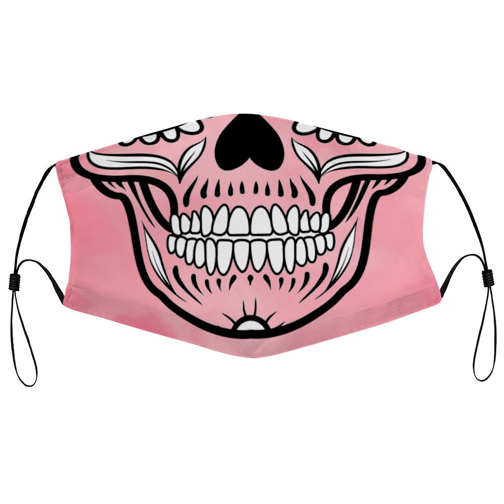 Lushy Pink Sugar Skull Face Mask With 2 Filters Washable Etsy