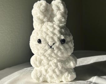 Crochet Miffy Amigurumi Bunny – Handmade Stuffed White Bunny – Cute Animal Lover Gift & Nursery Decor
