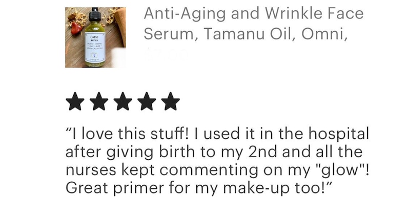 Natural Anti-Aging Face Serum with Tamanu and Argan Oil - Vegan & Organic image 5