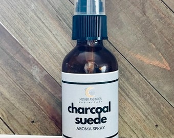 Charcoal Suede Cologne Mist Spray, Unisex Fragrance Mist, Natural Body Spray