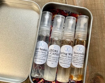 Perfume Spray Trial size Set, Scent Sampler Gift Idea, Holiday Gift Idea