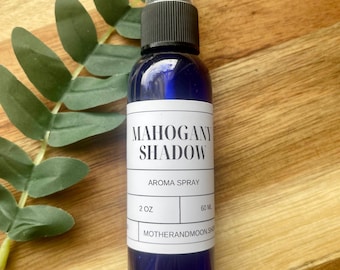 Mahogany Shadow Body Spray Mist- all natural woodsy and spicy fragrance for men