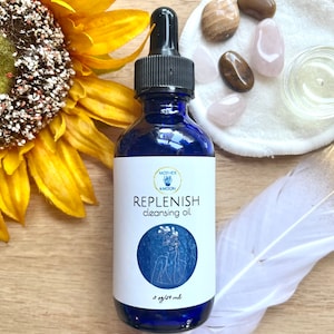 Facial Cleansing Oil for Dry Skin, Hydrating Face Cleanser, Replenish Cleansing Oil