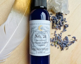 Lavender + Geranium + Vanilla + Cypress Body Mist- Natural Floral Perfume Spray- No. 21 Body Spray