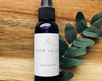 Noir Valor Men's Body Spray- Spicy, Woodsy with a hint of Leather Fragrance Mist