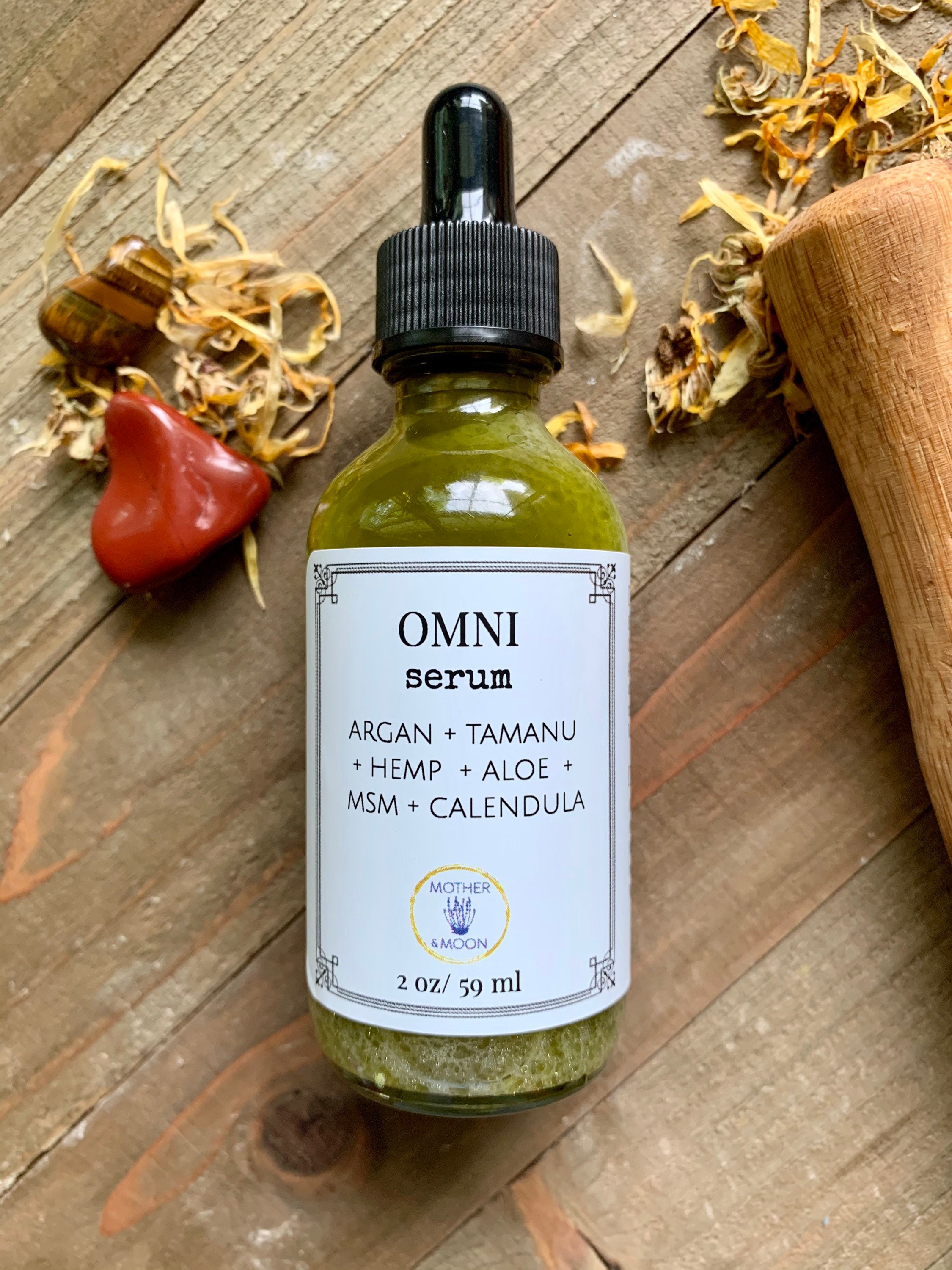 Anti-Aging and Wrinkle Face Serum, Tamanu Oil, Omni