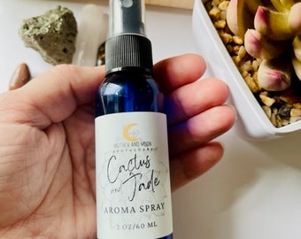 Clean Fragrance Spray- Cactus and Jade Perfume Spray for Her - Energizing Fragrance with Fresh Notes of Agave, Aloe, and Chrysanthemum