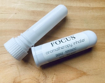 Focus Essential Oil Aromatherapy Inhaler, Pocket-Sized Diffuser, Travel size Attention Inhaler