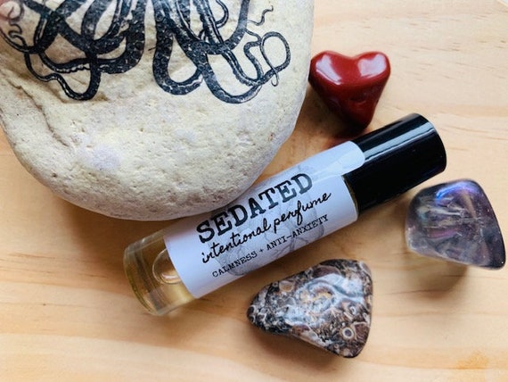 Anti-Anxiety RollerBall, Sedated Rollerball, Mood support Aromatherapy Blend, Stress Blend