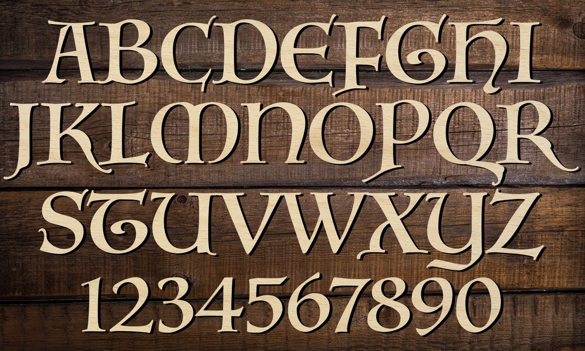 Wood Letters Numbers Laser Cut Alphabet School Craft Etsy