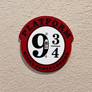 Osłona włącznika światła na peronie 9 3/4, Harry Potter, Fairy Fantasy, Ekspres Hogwart, Dekoracja fandomowa, Kings Cross