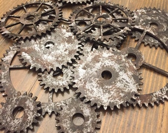 Colección de 12 Engranajes de Madera Steampunk - Corte Láser